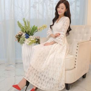 白 ワンピース レースの商品一覧 通販 Yahoo ショッピング