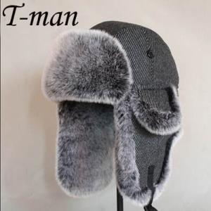 毛皮帽子 メンズ パイロット帽子 キャップ 耳あて付き ロシア帽 迷彩  ファー ボア 防寒 あった...