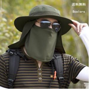帽子 UVカット つば広ハット メンズ サンバイザー 紫外線対策用 折畳み可 調節可能 3way 取...