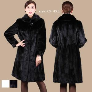 ファーコート レディース 毛皮コート ミンク ロッグコート