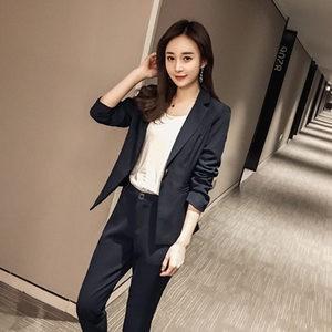 スーツ 2点セット レディース テーラードジャケット+ロングパンツ セットアップ 無地 事務服 通勤...