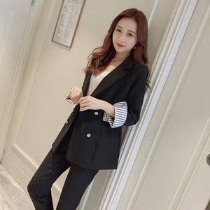 スーツ 2点セット レディース テーラードジャケット+ロングパンツ セットアップ 無地 事務服 通勤...