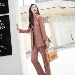 スーツ 2点セット レディース テーラードジャケット+ロングパンツ セットアップ 無地 事務服 通勤...