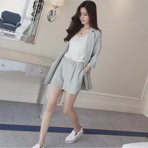 スーツ 2点セット レディース テーラードジャケット+ショートパンツ セットアップ 無地 事務服 通...