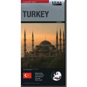 見開き一枚マップ　Hema国別地図 トルコ Turkey｜tmaps