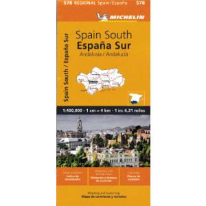 ミシュラン・スペインエリアマップ　スペイン・アンダルシア Michelin Andalucia