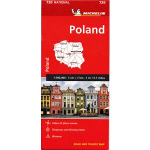 ミシュランの東ヨーロッパ国別一枚地図　ミシュラン・ポーランド Michelin Poland