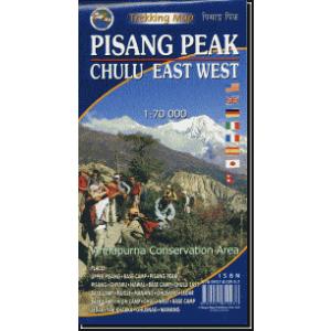 ネパールヒマラヤ・トレッキングピーク登山マップ　ピサン・ピーク、ティリチョ、チュルー