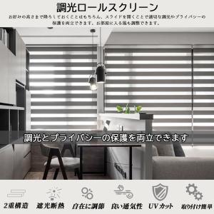調光 ロールスクリーン ロールカーテン 遮光タ...の詳細画像3