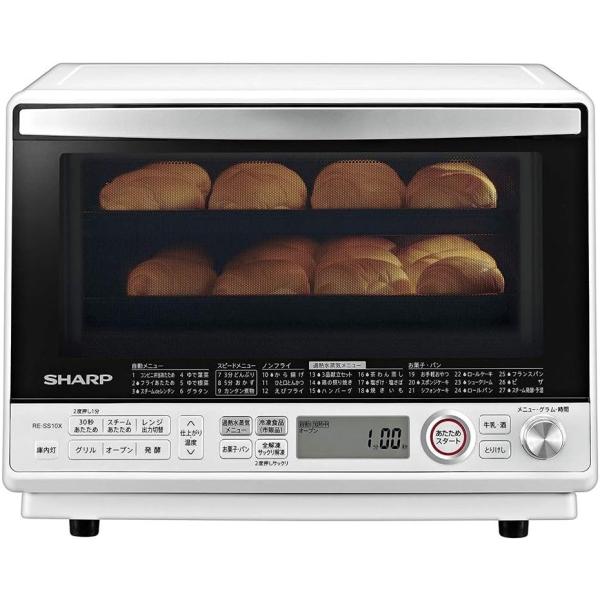 シャープ 過熱水蒸気 オーブンレンジ 31L コンベクション 2段調理 ホワイト RE-SS10-X...