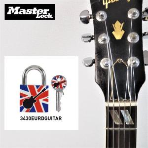 ギターケース錠などに Master Lock GUITAR シリンダー式プリント南京錠 マスターロック 3430EURDGUITAR