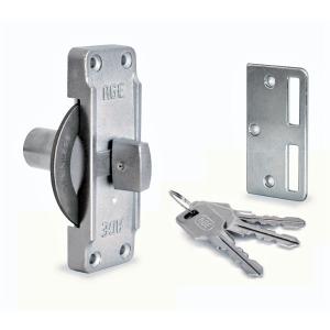 AGE 引戸用 シリンダー付き鎌錠 小 R2722 面付けタイプ 左右兼用