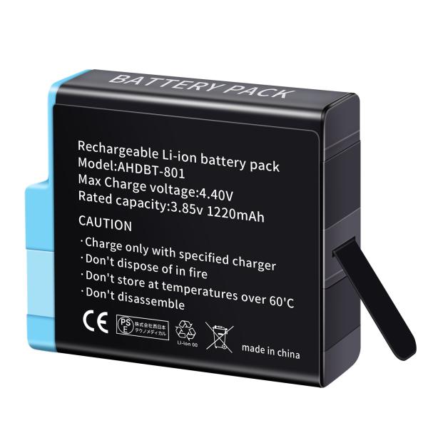 新品 Go Pro GoPro HERO 6  互換バッテリー 1220mAh 3.85V 対応用 ...