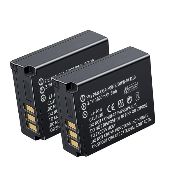 【２個セット】Panasonic DMW-BCD10 DMC-TZ1【1600mAh 3.7V】PS...
