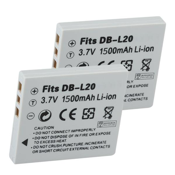 新品 SANYO DB-L20 互換バッテリー【1500mAh 3.7V】 1年保証 リチャージャブ...