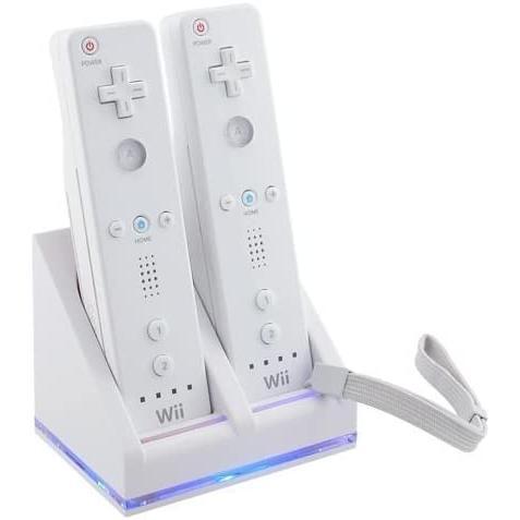 *ニンテンド(Nintendo) Wii リモコンバッテリー(2個) コンセント充電器セット(白)