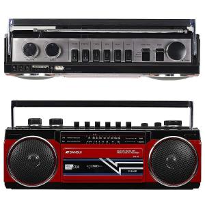 SANSUI サンスイ SCR-B2 レッド RD カセットテープレコーダー レトロ ラジカセ (08)