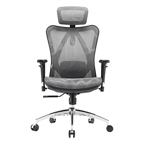 SIHOO デスクチェア オフィスチェア ハイバック 人間工学椅子 S字立体背もたれ 3Dアームレス...