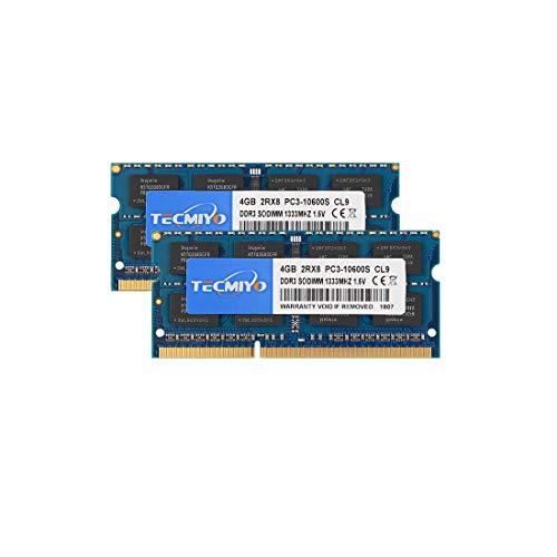 テクミヨ ノートPC用メモリ DDR3 4GB 1333 PC3-10600 4GB×2枚組 1.5...