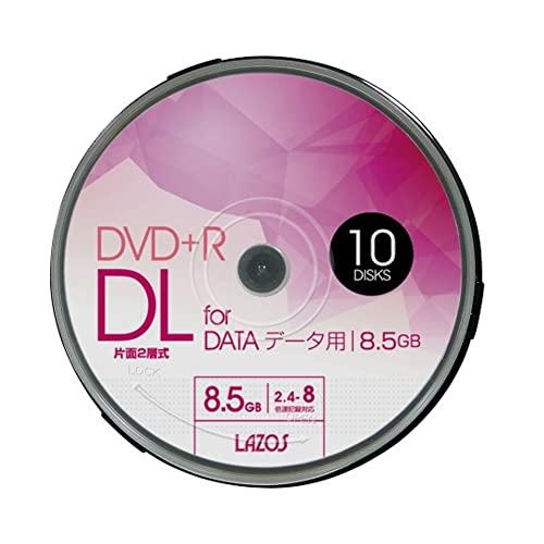 Lazos DVD+R DL 8.5GB for DATA 2.4-8倍速対応 1回記録用 ホワイト...