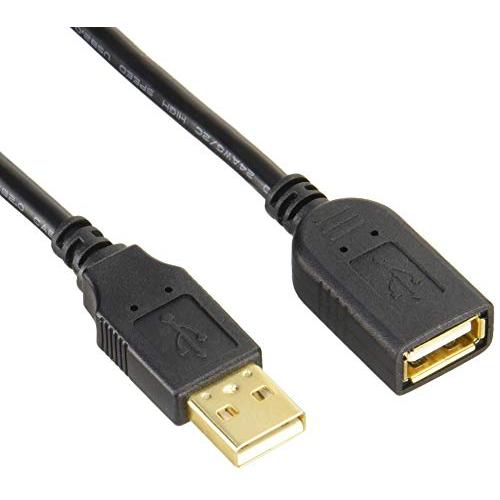 BUFFALO USB2.0延長ケーブル カーボン素子ねり込 1m ブラック BSUAAFR210B...