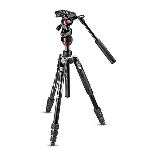 Manfrotto ビデオ三脚 Befreeアドバンス アルミ 4段 フルードビデオ雲台 ツイストロ...