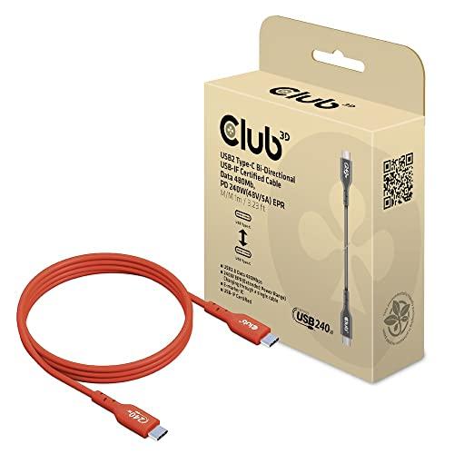 Club 3D USB2.0 Type C 双方向 USB-IF認証ケーブル 480Mbps PD ...