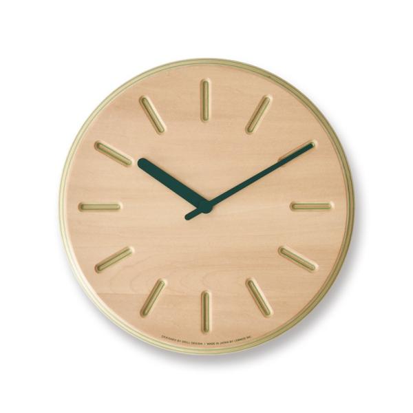 レムノス　Lemnos 掛け時計　Paper-Wood CLOCK line / グリーン（DRL1...