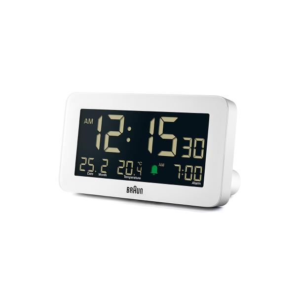 BRAUN（ブラウン）　デジタルアラーム置き時計　BC10W ホワイト