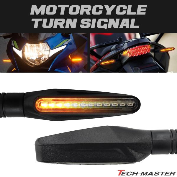バイク LED シーケンシャル ウインカー スリムタイプ 汎用 左右セット FZ298