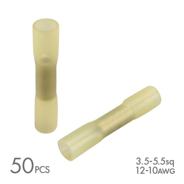 圧着スリーブ 防水型 12- 10AWG 3.5- 5.5sq 圧着端子 50個セット IZ238