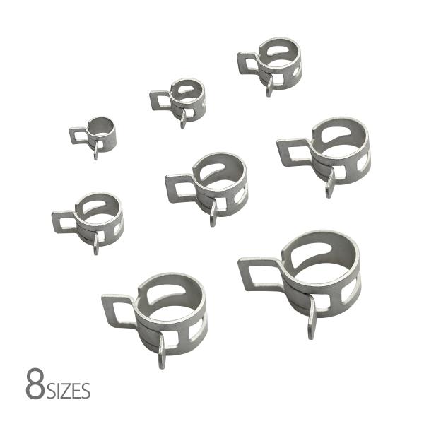 クリップ式 ホースバンド 8種類 合計160個セット ホースクランプ IZ521