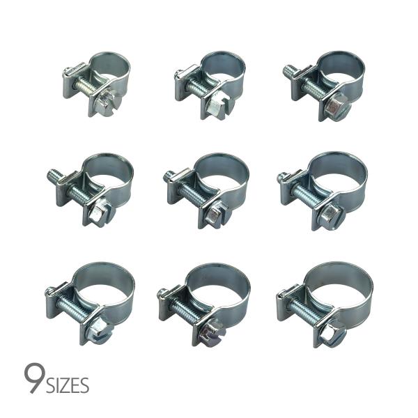 ネジ式 ホースバンド 9種類 合計135個セット ホースクランプ IZ535
