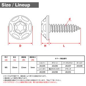 チタンネジ M5×15mm タッピングビス ト...の詳細画像1