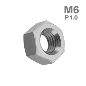 チタンナット M6 P1.0 六角ナット デザインナット シルバーカラー JA1721