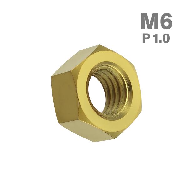 チタンナット M6 P1.0 六角ナット デザインナット ゴールドカラー JA1722