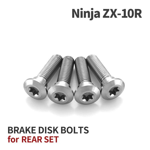 Ninja ZX-10R 64チタン ブレーキディスクローターボルト リア用 4本セット カワサキ車...