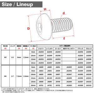 チタンボルト M6×20mm P1.0 トラス...の詳細画像4