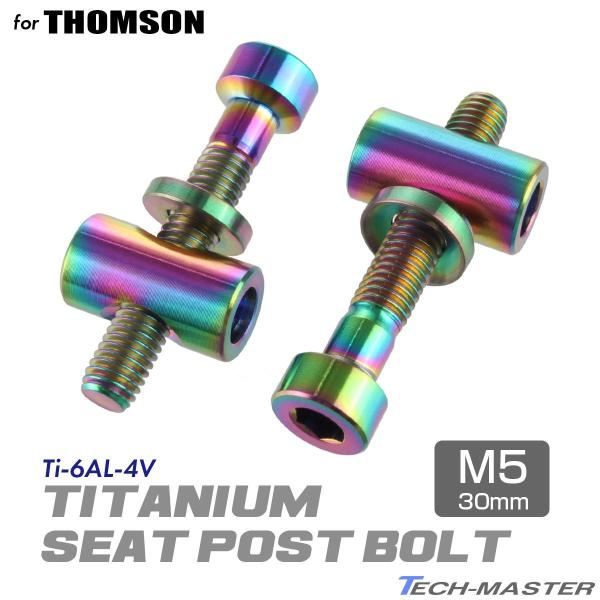 トムソン シートポスト 固定ボルト 64チタン製 M5×30mm 焼きチタンカラー 2個セット JA...