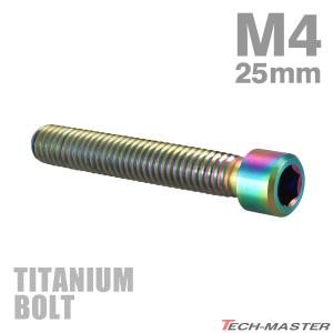 ディレーラー 調整ボルト 64チタン製 M4×25mm P0.7 H/L 六角穴付き