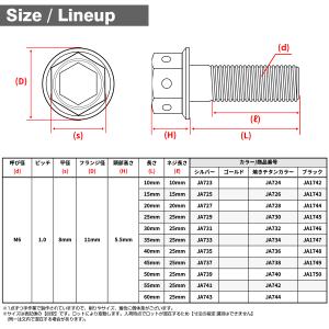 チタンボルト M6×20mm P1.0 六角ボ...の詳細画像4