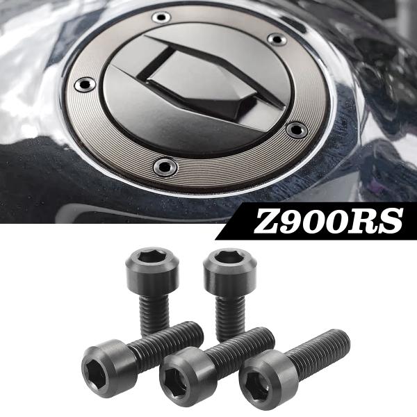 Z900RS/CAFE 64チタン タンクキャップボルト 5本セット ブラック JA959