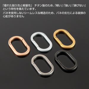 カラビナフック キーリング チタン キーフック...の詳細画像1