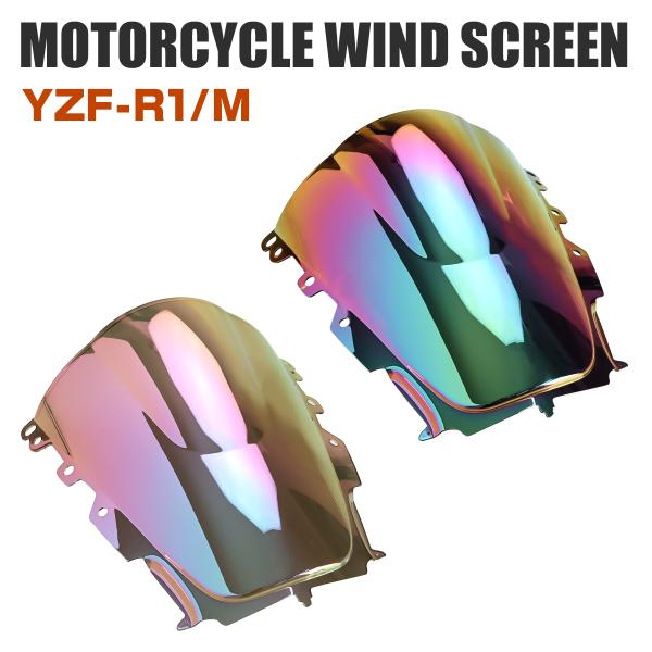 YZF-R1 YZF-R1M 20-25 ダブルバブル レーシングスクリーン クリアレインボー スモ...