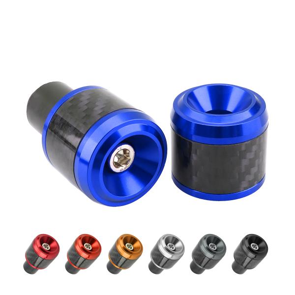 バイク バーエンド キャップ カーボン アルミ グリップエンド 左右セット シンプルタイプ SZ25...