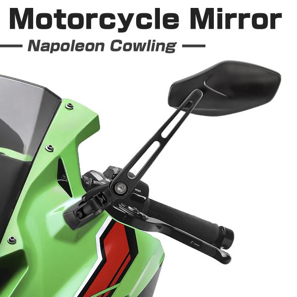 バイク ミラー アルミビレット カウルミラー ポリゴンタイプ カウリングミラー 左右セット 汎用 凸...