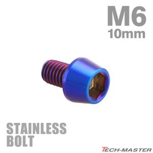 ステンレスボルト M6×10mm P1.0 テーパーヘッド キャップボルト 焼きチタンカラー TB0129