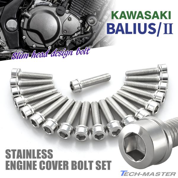 バリオス/II BALIUS エンジンカバー クランクケース ボルト 19本セット ステンレス製 カ...