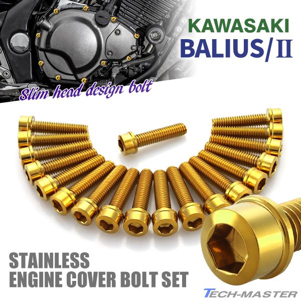 バリオス/II BALIUS エンジンカバー クランクケース ボルト 19本セット ステンレス製 カ...