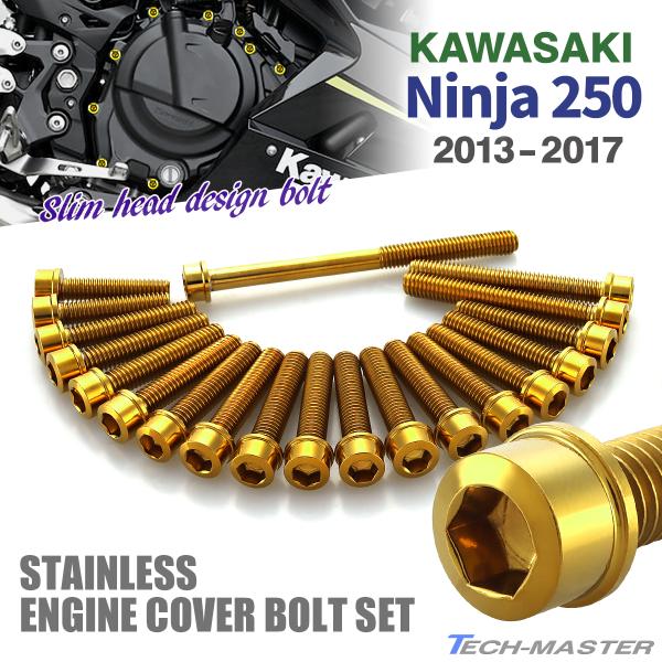ニンジャ250 13年〜17年 Ninja エンジンカバー クランクケース ボルト 20本セット ス...